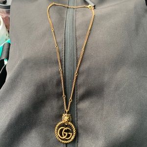 Gucci set, necklace with charm and Eart